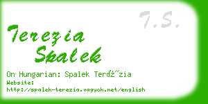 terezia spalek business card